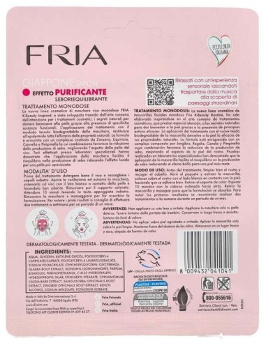 Fria Maschera Viso In Tessuto - Purificante Giappone - Seboequilibrante